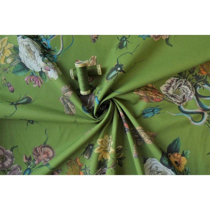 Lady McElroy Cobra Corsage Cotton Lawn Kiwi Fine Fabrics Canada